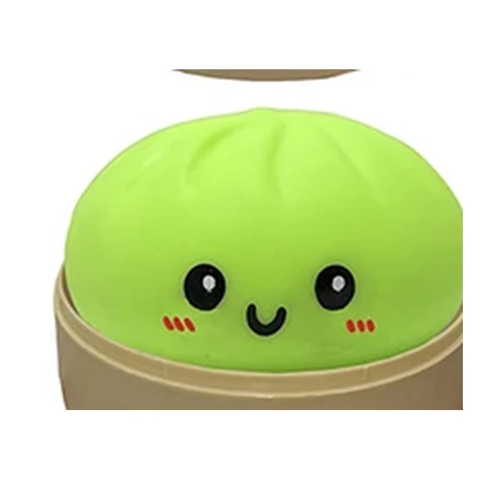 Pistache, le squishy bao vert tendre au visage souriant